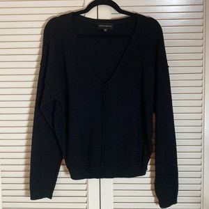 Cotton Candy Black V-Neck Knit Sweater